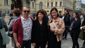 Predstavljena je bila knjiga Jerneje Jezernik v nemščini, ki bo v slovenskem jeziku kmalu izšla pri Mohorjevi družbi. (foto: Celje.info / H.K.)