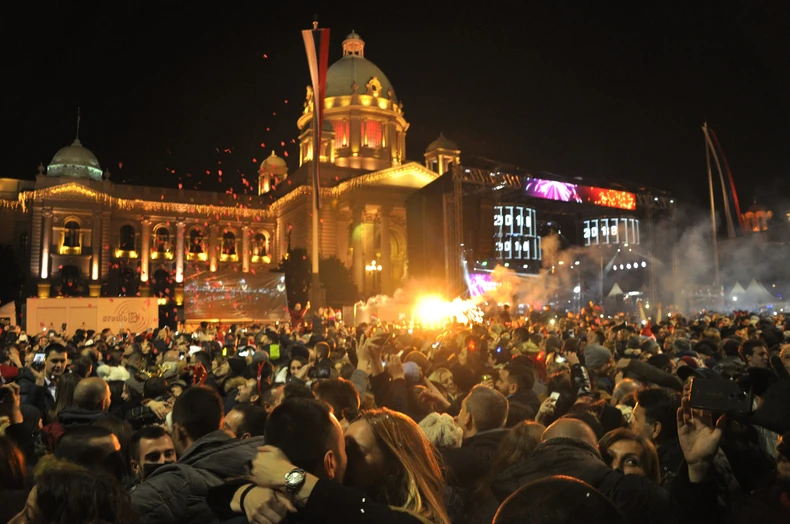 Silvestrovanje na trgu v Beogradu, Foto: TANJUG/Filip Krainčanić